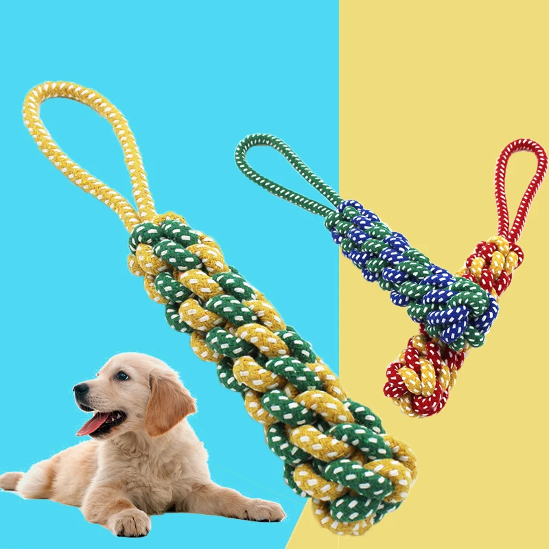 

Cotton Rope Dog Toy Bite Resistant Pet Dog Chew Toys for Small Dogs Cleaning Teeth Interactive Dogs Toy Pet Supplies Accessories