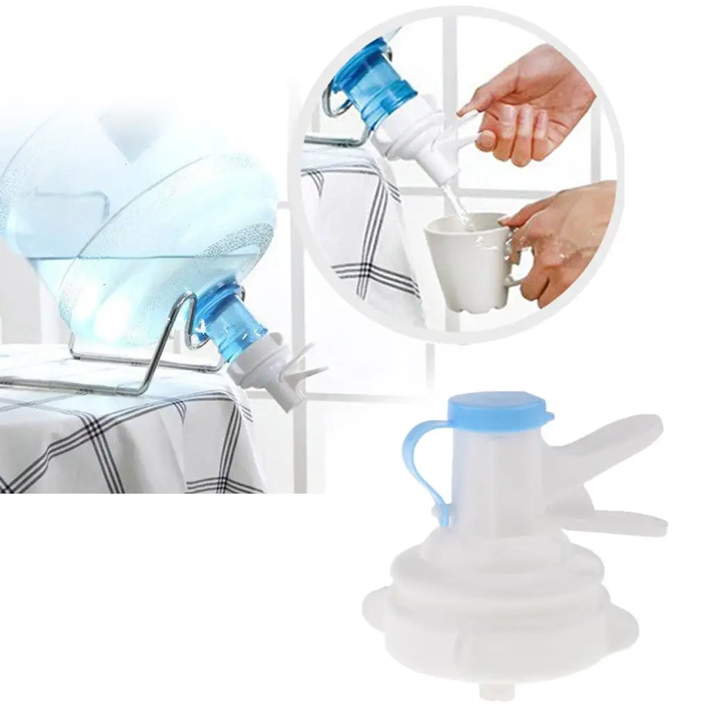 

Water Dispenser Top for 55mm Non Threaded Crown Top Jug - 3 or 5 Gallon Water Bottle Spigot Faucet + Lid Dirt