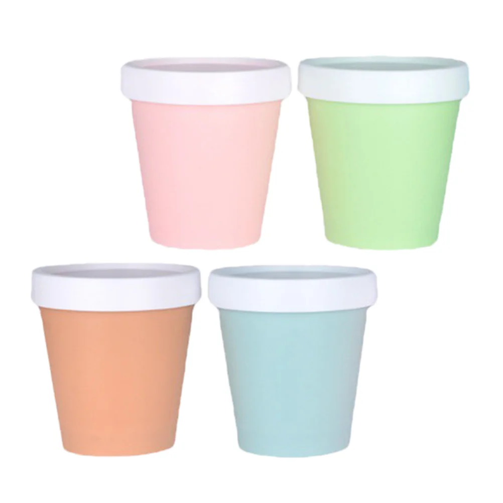 

4pcs Freezer Storage Tubs Soup Bowls Dessert Containers with Lids Yogurt Bowls to Go Ice Cream Bowls