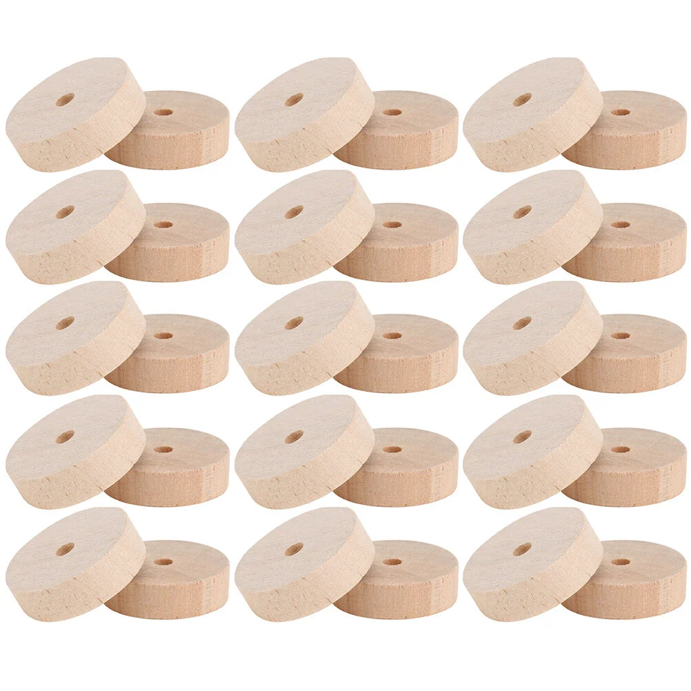 

Pull The Wheel Wood Crafts Wheels Supplies Accessories Wooden Model Kids Toy