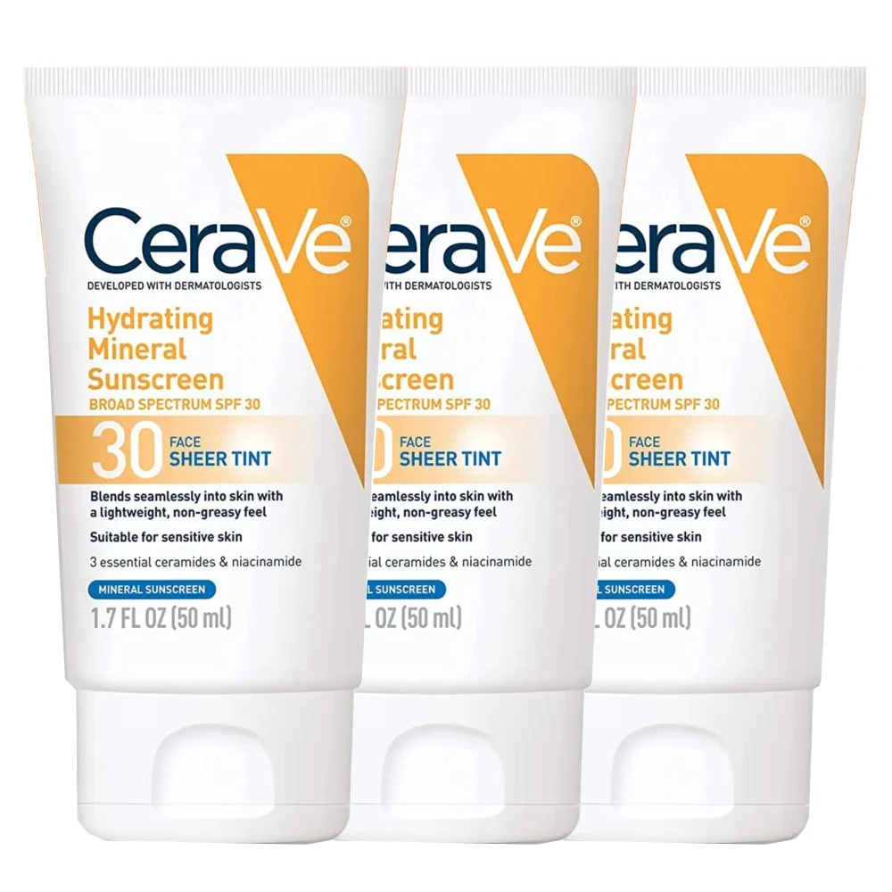 

3PCS CeraVe Sunscreen Body Cream SPF 30 Moisturizing Sensitive Skin Care Protect Physical Sunblock Anti-Aging