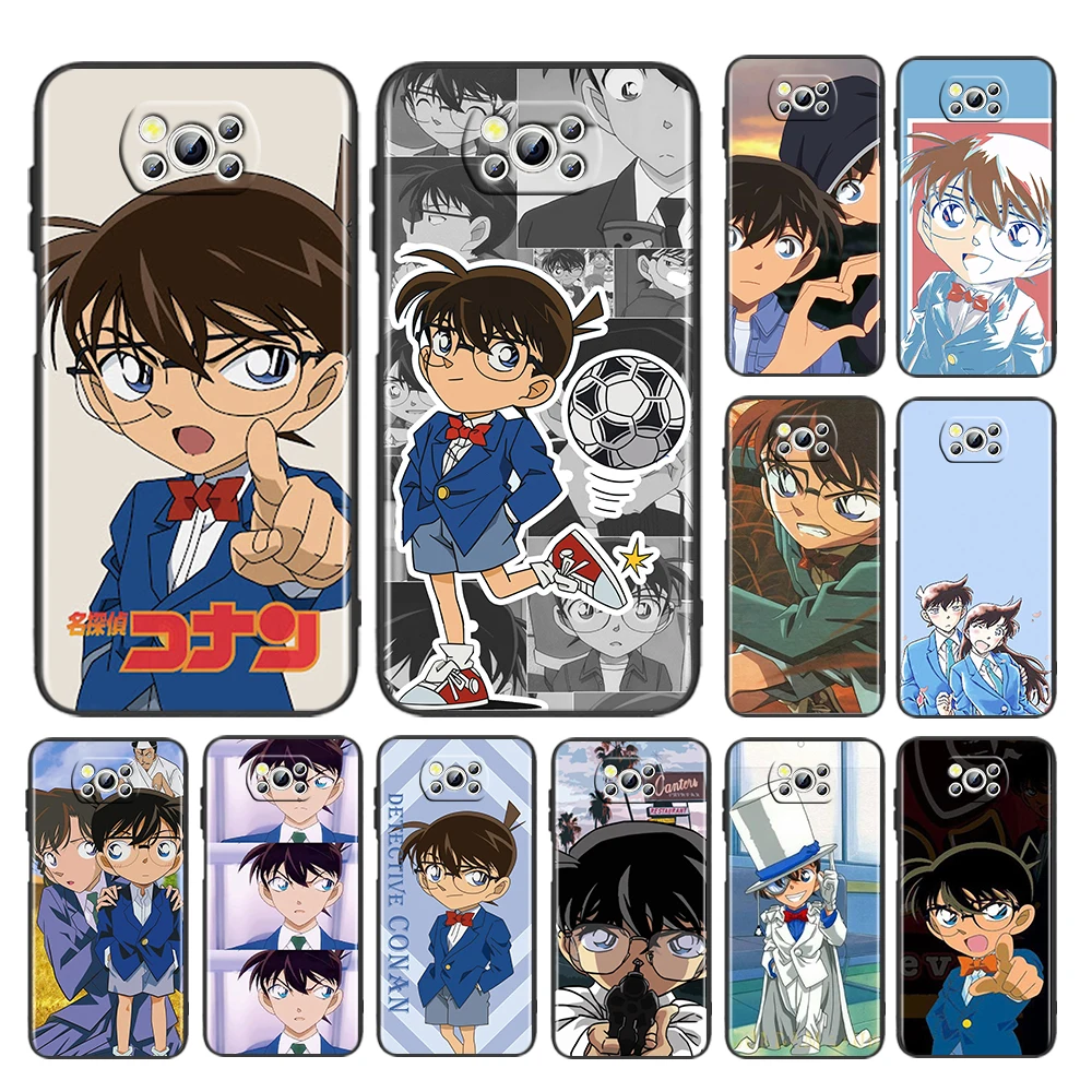 

Case Closed Detective Conan For Xiaomi Poco M4 X4 X3 Pro F3 GT NFC M3 C3 M2 F2 X2 4G 5G Silicone TPU Black Phone Case Cover Capa