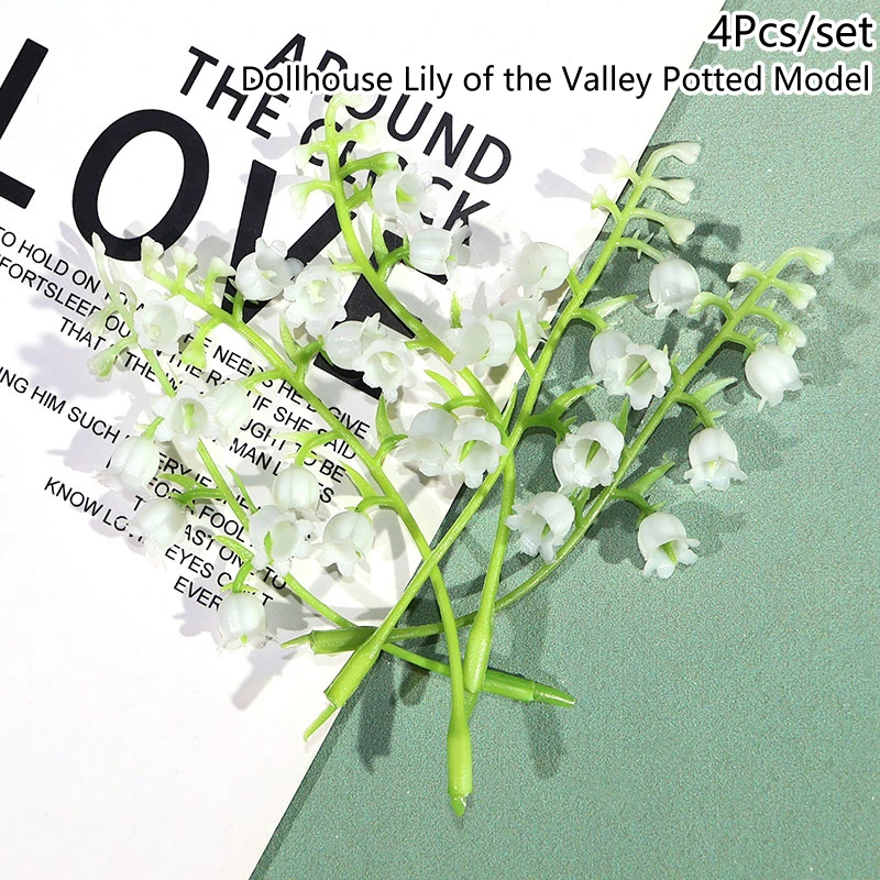 4 шт./набор миниатюрный цветок-колокольчик для кукольного домика