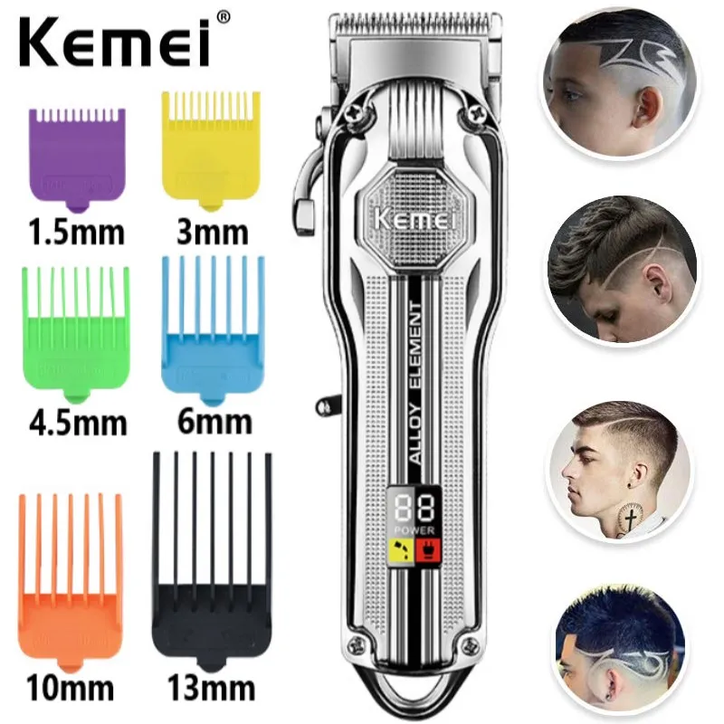 

Original full metal cord cordless barber professional hair clipper electric hair trimmer for men adjustable pro haircut machine