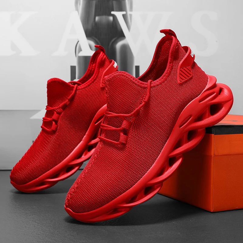 Мужская повседневная дышащая спортивная обувь легкие вязаные арбаботы для бега