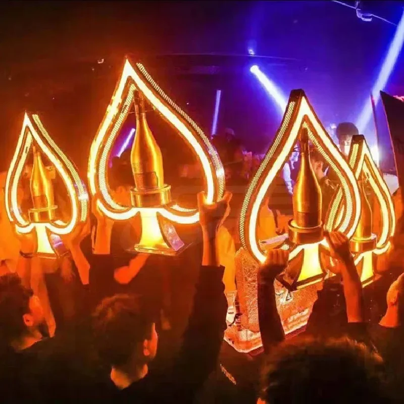 Металлический каркас перезаряжаемая бутылка сервисный дисплей светящийся