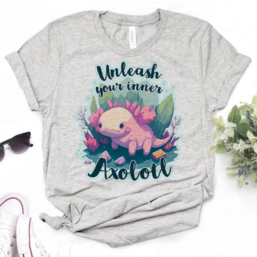 

Axolotl tshirt women Japanese Y2K graphic tshirt female manga designer y2k clothing