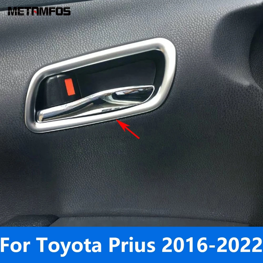 

Матовая крышка для внутренней дверной ручки Toyota Prius 2016-2021 2022, защитная крышка, наклейка, ободок, аксессуары, Стайлинг автомобиля