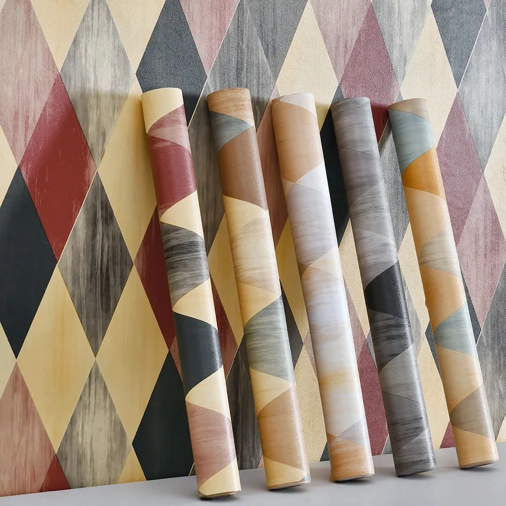 

New Retro Diamond Wall Sticker Self-adhesive Waterproof Sticker Warm Living Room Bedroom Background Wall Sticker Self-adhesive