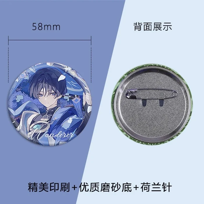 Аниме Genshin Impact Wanderer Значок Scaramouche Акрил Quicand Маджонг Фигурки героев Украшение