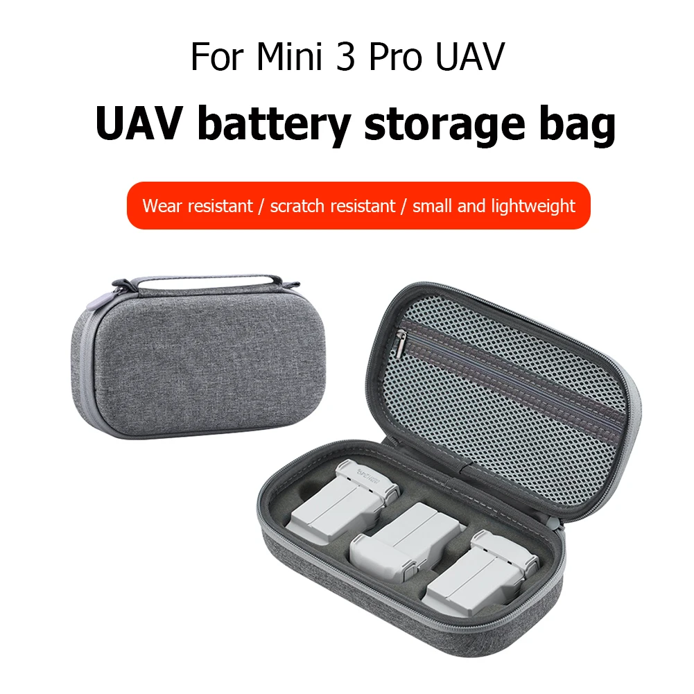 

Для DJI Mini 3 Pro сумка для хранения аккумуляторов Портативная сумка для хранения нейлоновая Противоударная сумка для дрона батарея чехол для п...