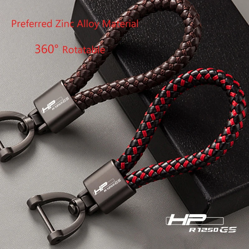 

For BMW R1250GS R 1250 GS HP R1250 GS Adv Accessories Custom LOGO Motorcycle Braided Rope Keyring Metal Keychain