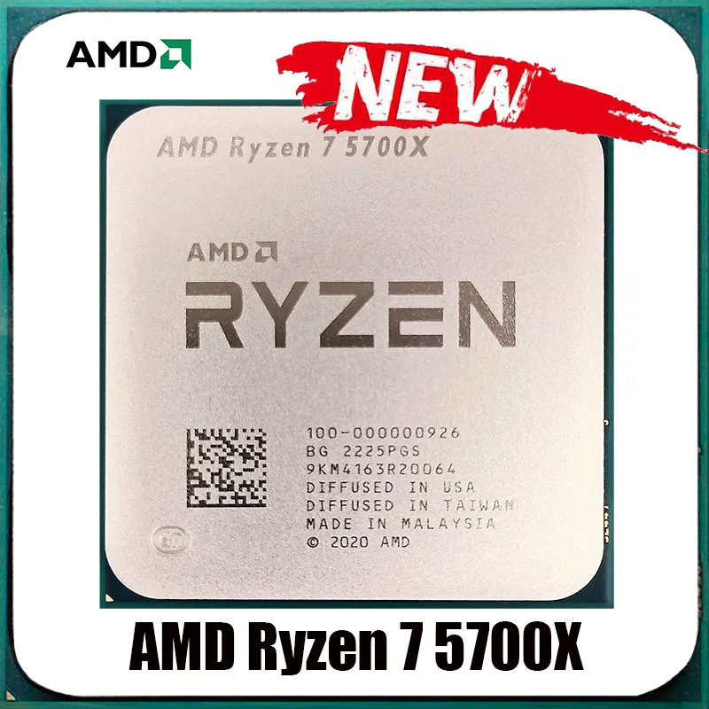 

AMD New Ryzen 7 5700X R7 5700X 3.4 GHz Eight-Core 16-Thread 7NM L3=32M 100-000000926 Support Desktop CPU Gaming Socket AM4