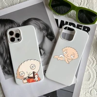 family guys funny cute cartoon phone case candy color for iphone 6 7 8 11 12 13 s mini pro x xs xr max plus