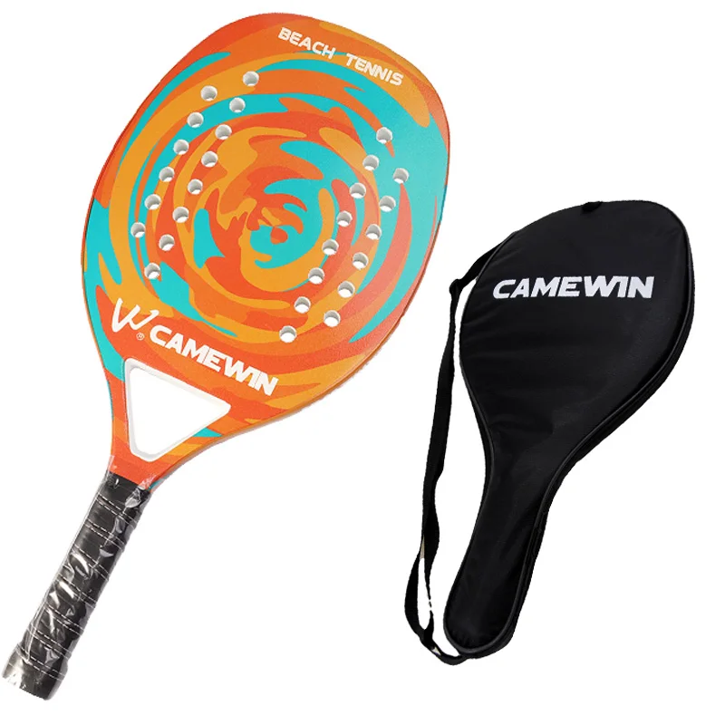 New Adult Unisex Full Carbon Fiber Professional Beach Tennis Racket Competition Training Padel Cricket Bat Kit With Racket Cover