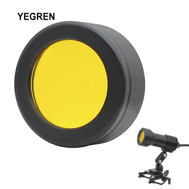 

LED Light Yellow Filter Dental Loupe Headlight Filter Diameter 20mm Yellow Light Filter Head Lamp Accessory PCB Inspection Part