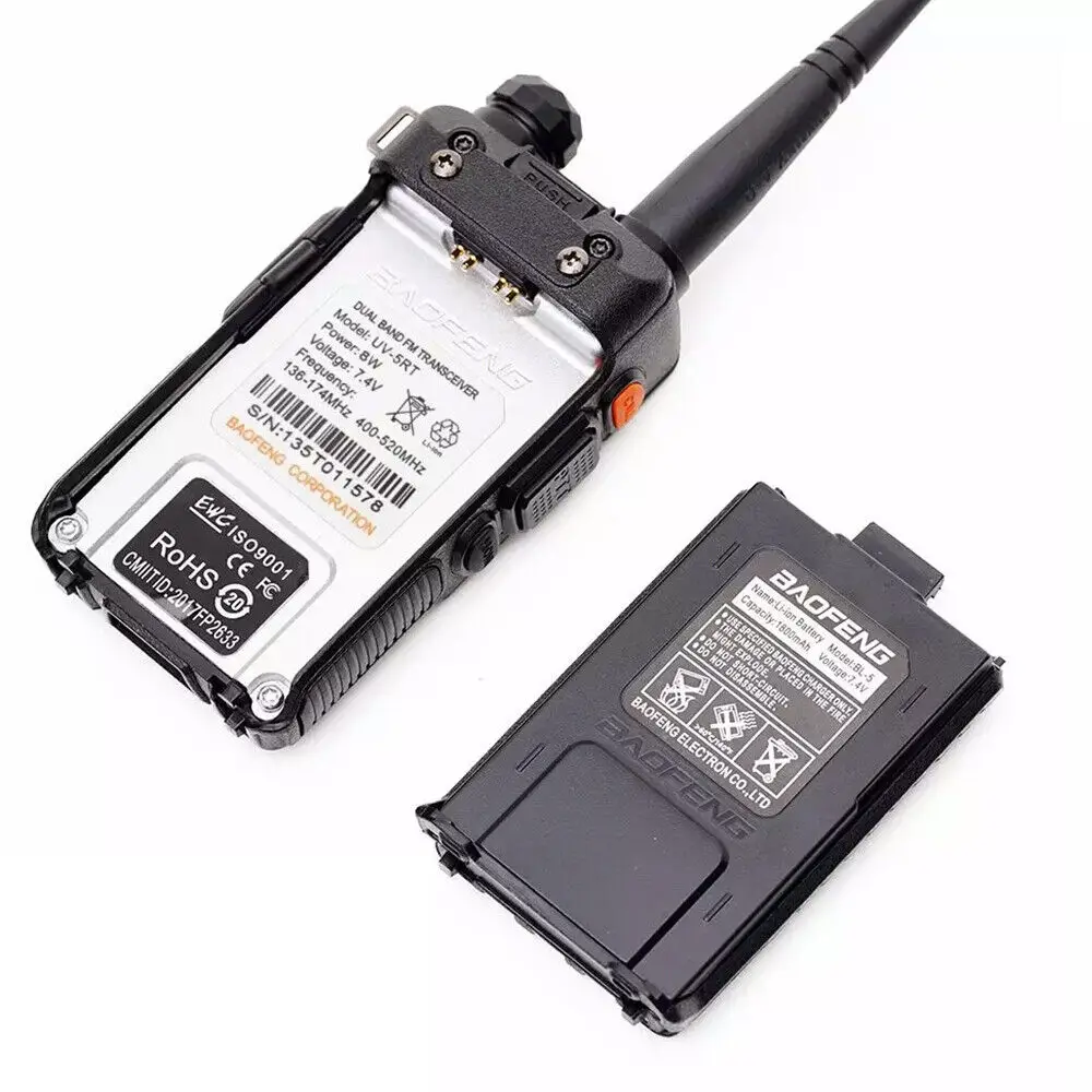 Фото Лучшая рация BAOFENG UV-5RT VHF/UHF 136-174/400-520 МГц, 8 Вт, рация дальнего действия Baofeng, двусторонняя радиосвязь с ценой гарнитуры №4