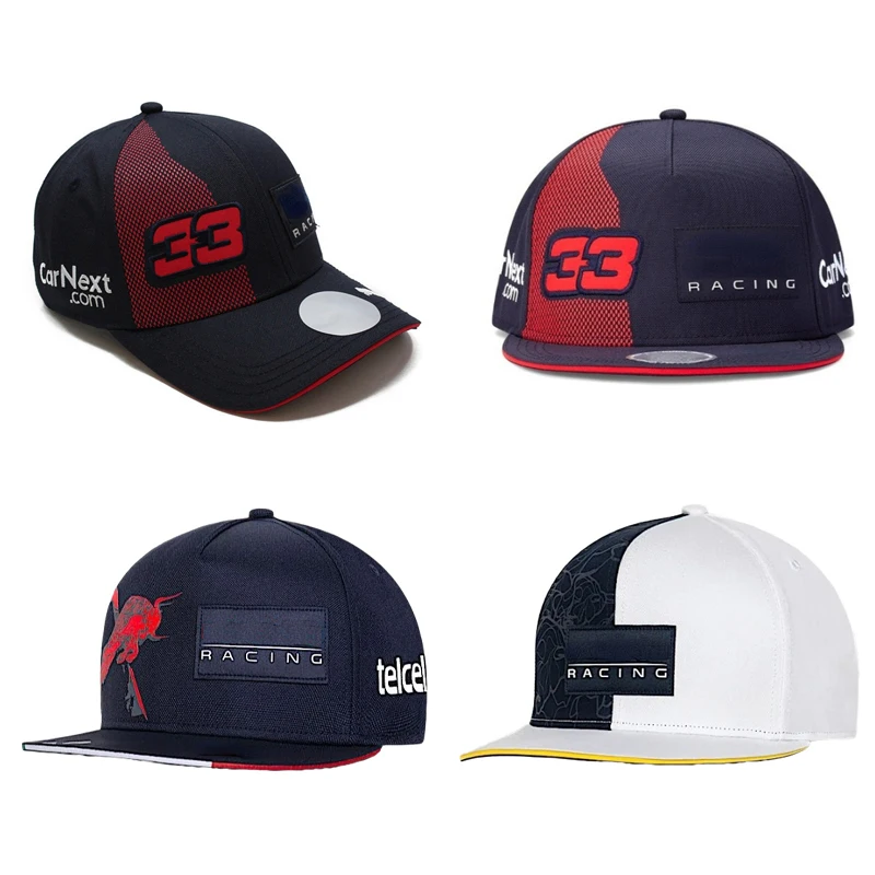

Outdoor Streetwear Black Letter 33 Team F1 Racing Hat Embroidery Patch Vintage Flat Along Trucker Cap Motorcycle Baseball Cap