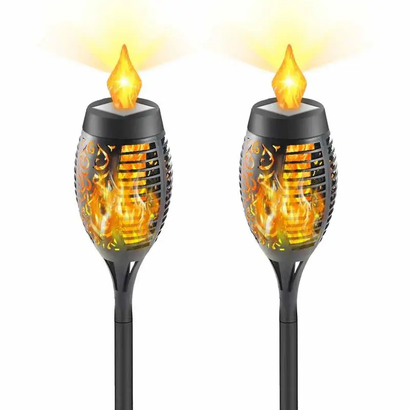 

1pc Solar Courtyard Flame Lamp LED Landscape Garden Light Atmosphere Torch Lamp Outdoor Lawn Path Yard Patio Floor Lamps