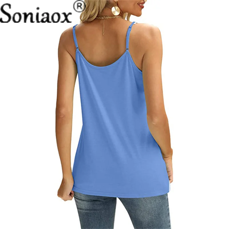 Майка женская Свободная однотонная с V-образным вырезом пикантная рубашка в