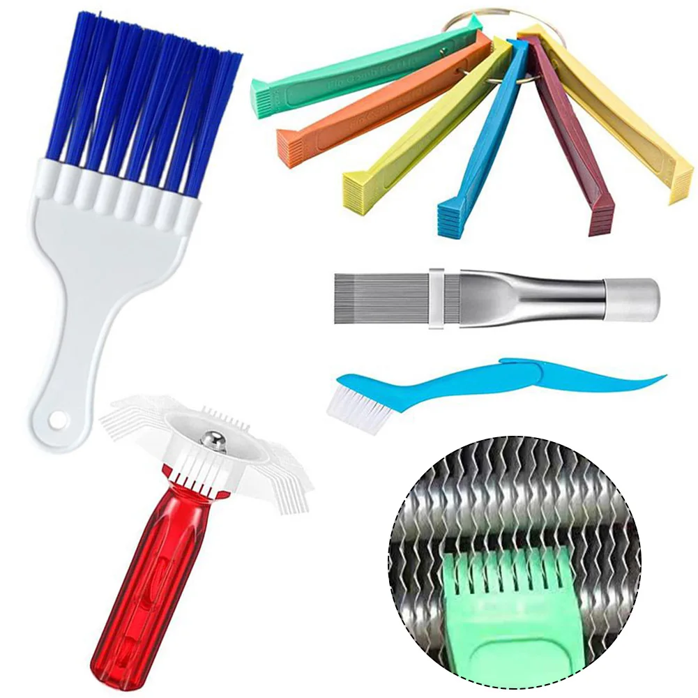 

Brand New Metal Comb Car Radiator Cleaning Tool Condenser Fin Comb Set Hand Household Cleaning Plastic + Metal