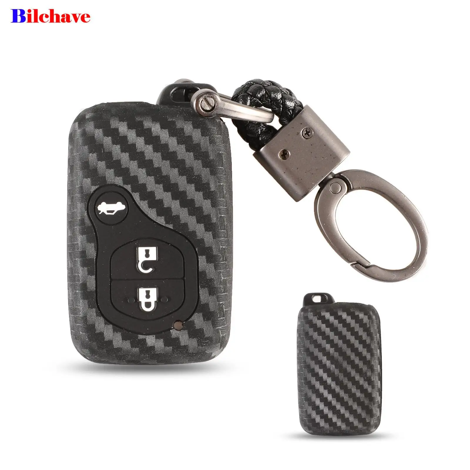 3 кнопки jingyuqin для Toyota Land Cruiser Prado 150 Camry Prius Crown Subaru Foreste XV FOB Резиновая углеродная |