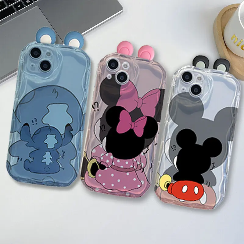 Милый чехол с 3D ушками и игрушкой Минни Стич Винни для Honor 90 Lite Huawei P30 Pro Mate 40 Nova 5t 7 9