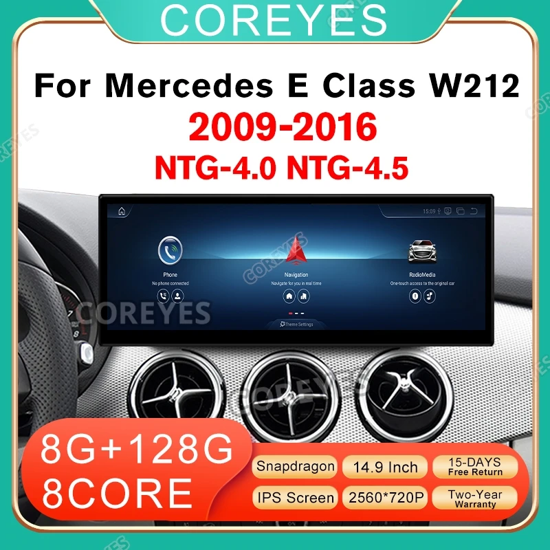 COREYES 14 9 "автомобильный радиоприемник Android 13.0 для Mercedes W212 2009-2016 GPS Carplay стерео