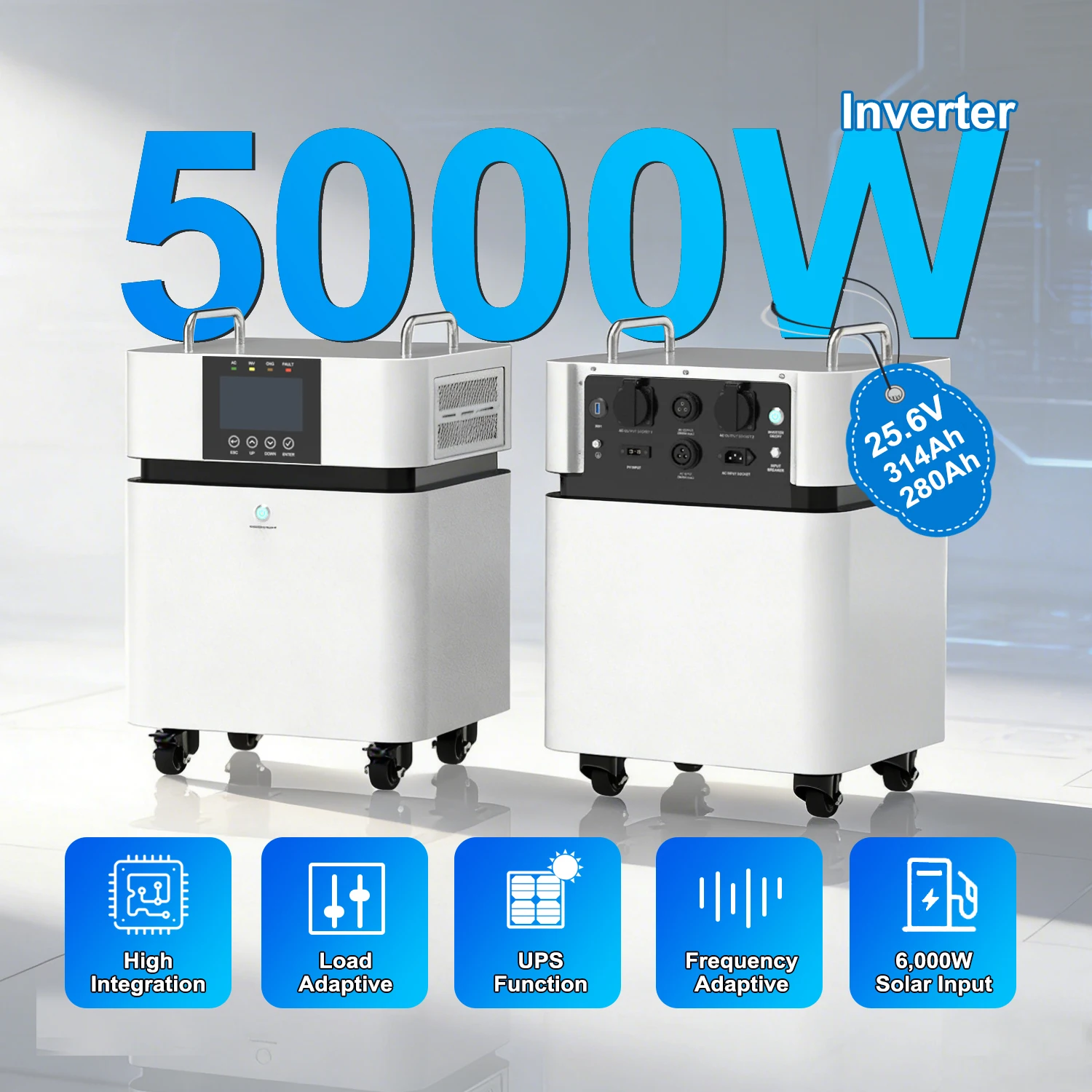 Фото Портативная солнечная электростанция Plug and Play с аккумулятором LiFePO4 5 кВт·ч, 8 кВт·ч, 15 кВт·ч, 16 кВт·ч, выход переменного тока 220 В, 5 кВт №5