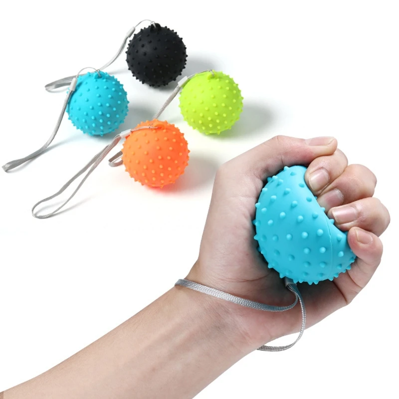 

Silicone Adjustable Hand Grip Trainer Gripping Hand Griper Ring Finger Forearm Carpal Expander Workout Exercise Massage Ball