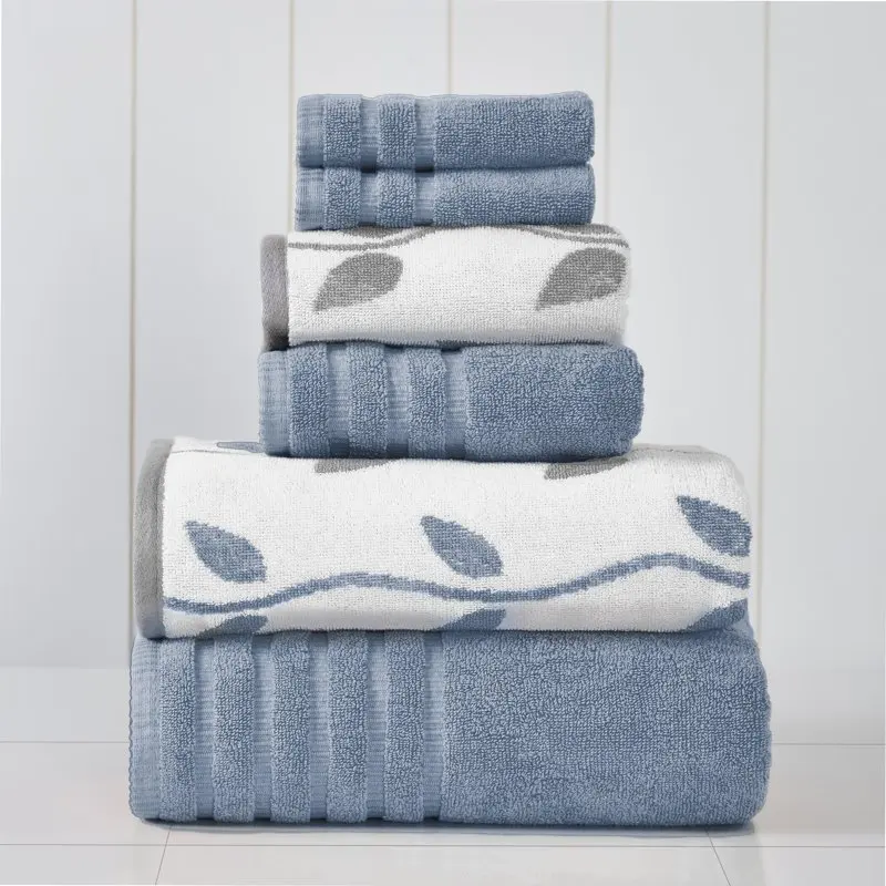 

Vines 6-Piece Cotton Bath Towel Set, Paper towel Shower towel Toallas microfibra secado rapido Towels bathroom Cat hand towel Tu