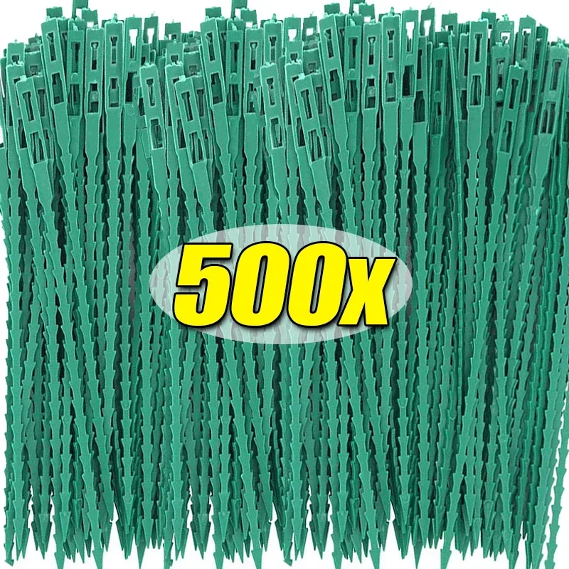 

Пластиковые регулируемые садовые стяжки зелёного цвета