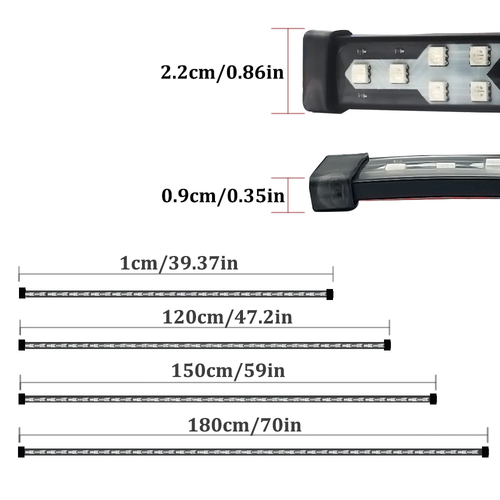 Современный автомобильный динамический цветной Pikap 12 В 24 RGB универсальный