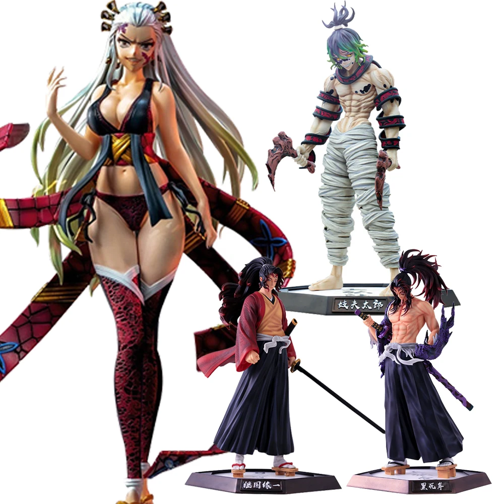 

Anime Demon Slayer Giyuutarou Daki Kokushibo Akaza Action Figure GK Warrior Figurine PVC Decoration Collection Statue Model Toys