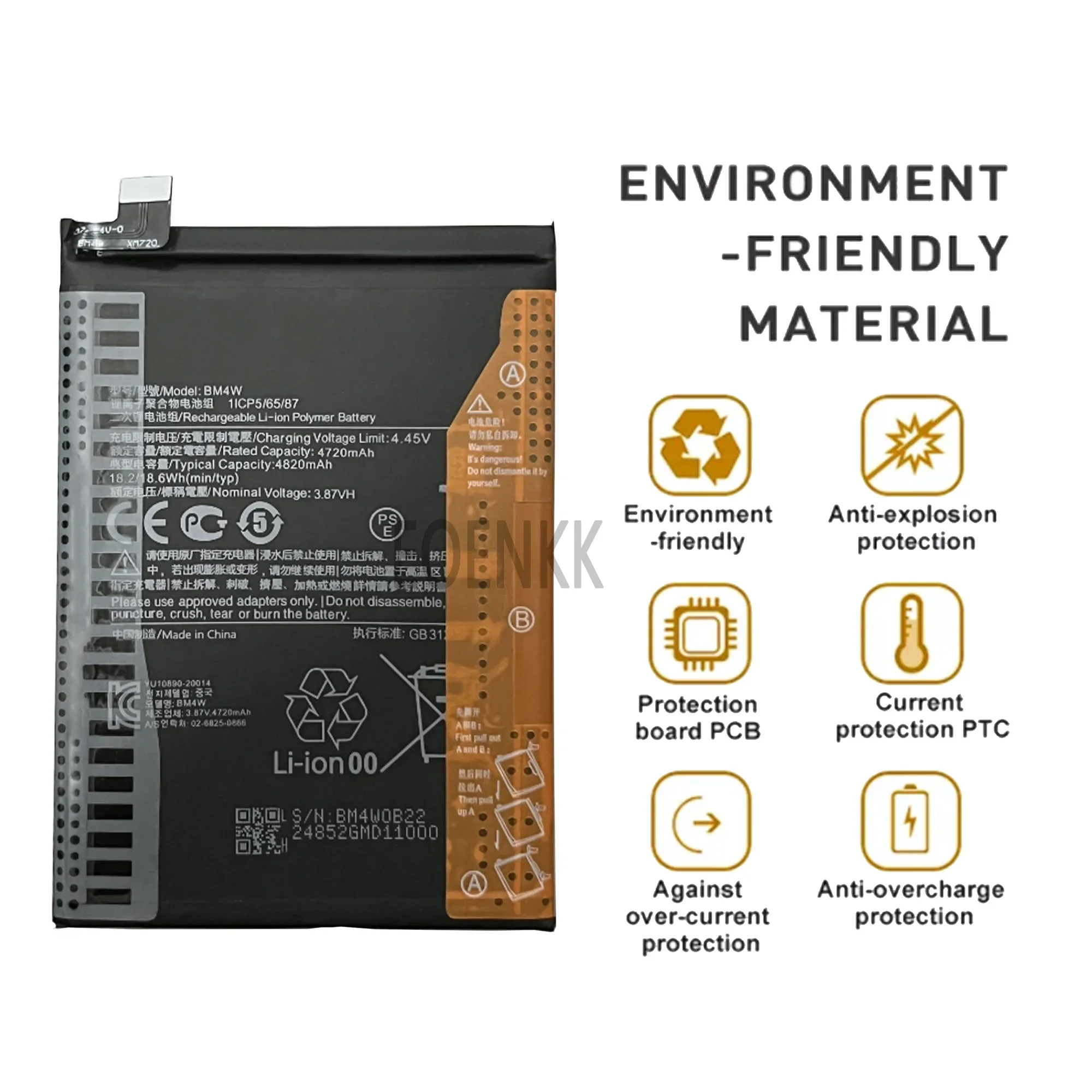 2024 года 100% оригинальный аккумулятор высокого качества 4820 мАч BM4W для Xiaomi Mi 10T lite 5G