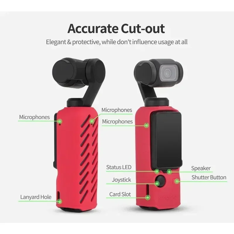 Для DJI Osmo Pocket 3, моющийся мягкий силиконовый защитный чехол с защитой от падения, чехол для тела, аксессуары для подвеса SKin Osmo Pocket 3, аксессуары (art.: 3920ccdbcfd67) - 3920ccdbcfd67