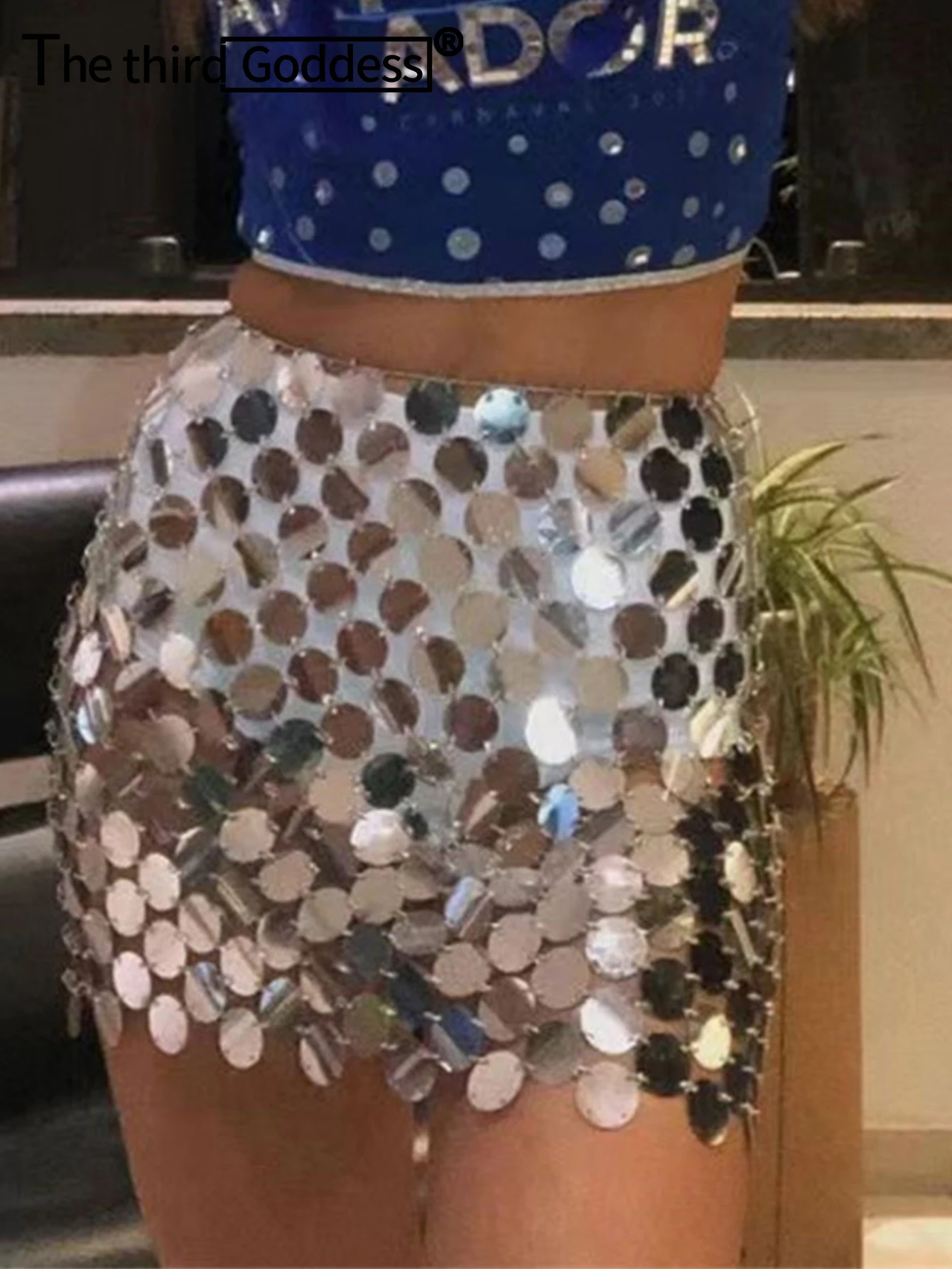 Женское Прозрачное платье с металлическими блестками летнее открытой спиной