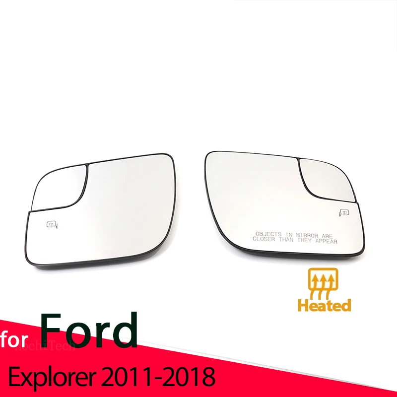 Левое и правое зеркальное стекло с подогревом для водителя, пассажирская сторона для Ford Explorer 2011-2018, аксессуары Левое и правое зеркальное стекло с подогревом для водителя, пассажирская сторона для Ford Explorer 2011-2018, аксессуары