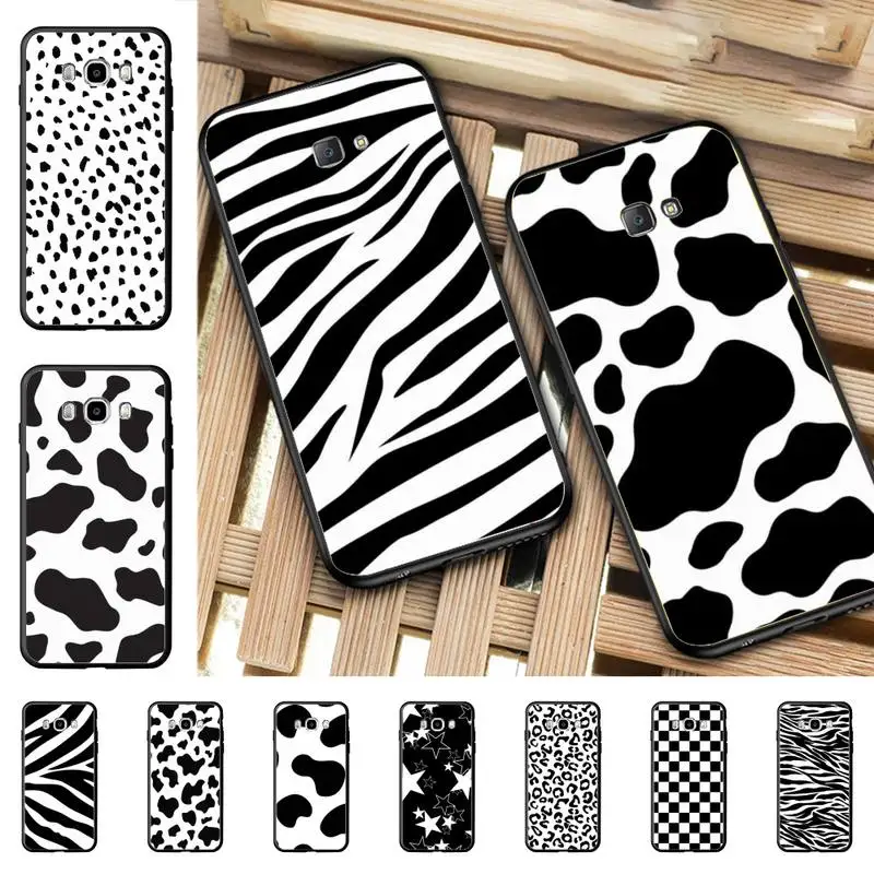 

YNDFCNB Black and white Dalmatian Cow zebra texture Phone Case for Samsung J 2 3 4 5 6 7 8 prime plus 2018 2017 2016 core
