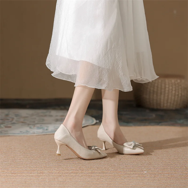 Pumps Women Shoes High Heels Loafers Slip on Luxury Mules Elegant Designer Shoes Slip on Pointed Toe Fashion Ladies Oxford Style