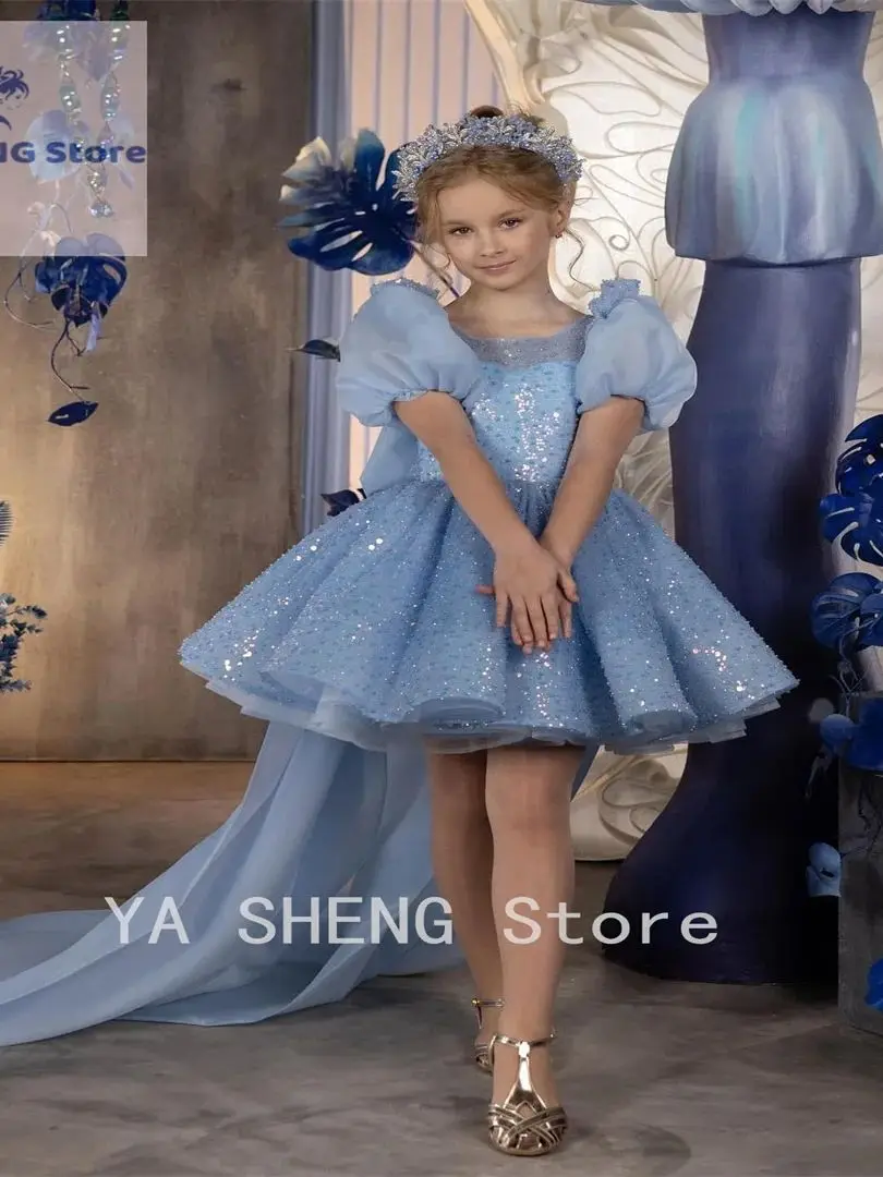 Красивое платье принцессы с шариками для первого причастия детский подарок на