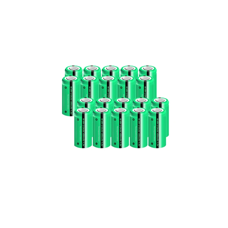 

20pcs 2/3AAA 1.2V NiMH Batteries 400mAh Ni-Mh Rechargeable Battery Flat Top PKCELL for Solar lighting Wireless intercom mouse