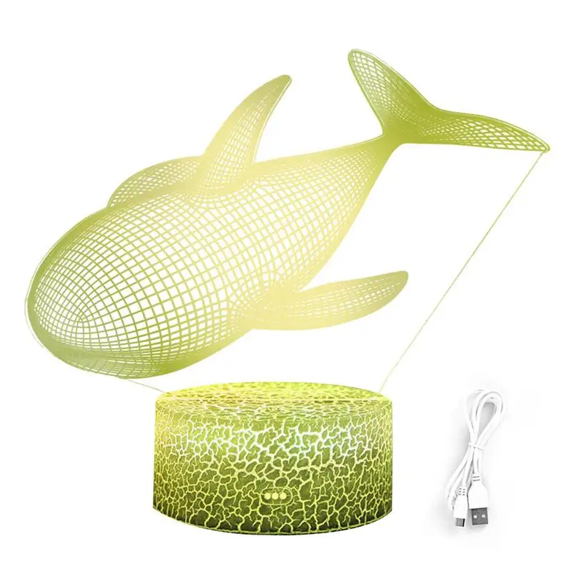 

Настольная 3D лампа с рисунком Кита, креативный дизайн, праздничный подарок, разноцветное освещение для защиты окружающей среды, декор для комнаты, настольная лампа, ночник