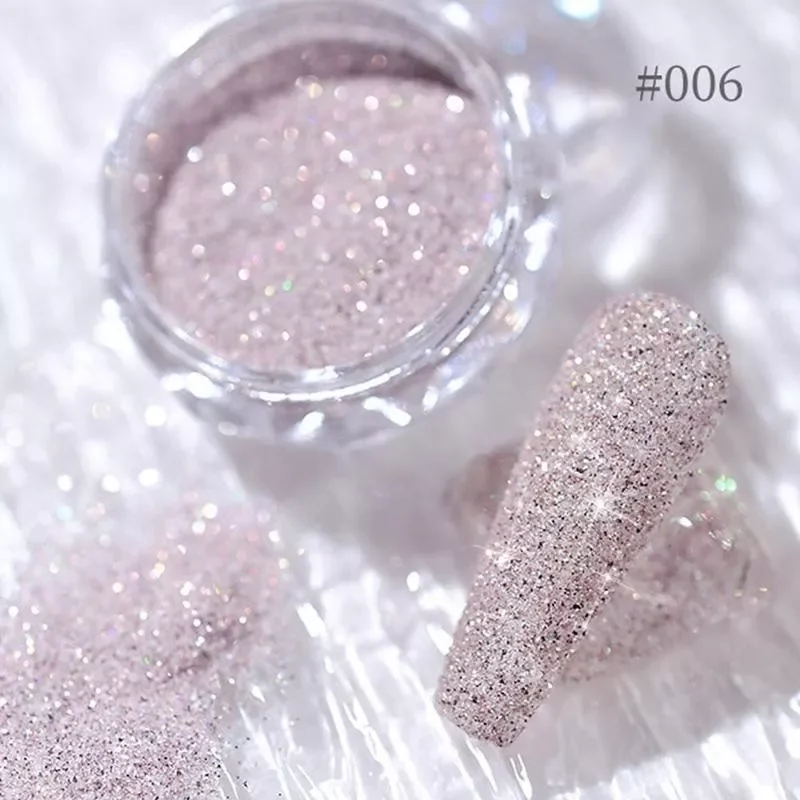 

8 Colors Nail Crystal Diamond Powder Rainbow Color Shiny Glitter Pigment Holographic Micro Drill Glass Nails Art Decoration