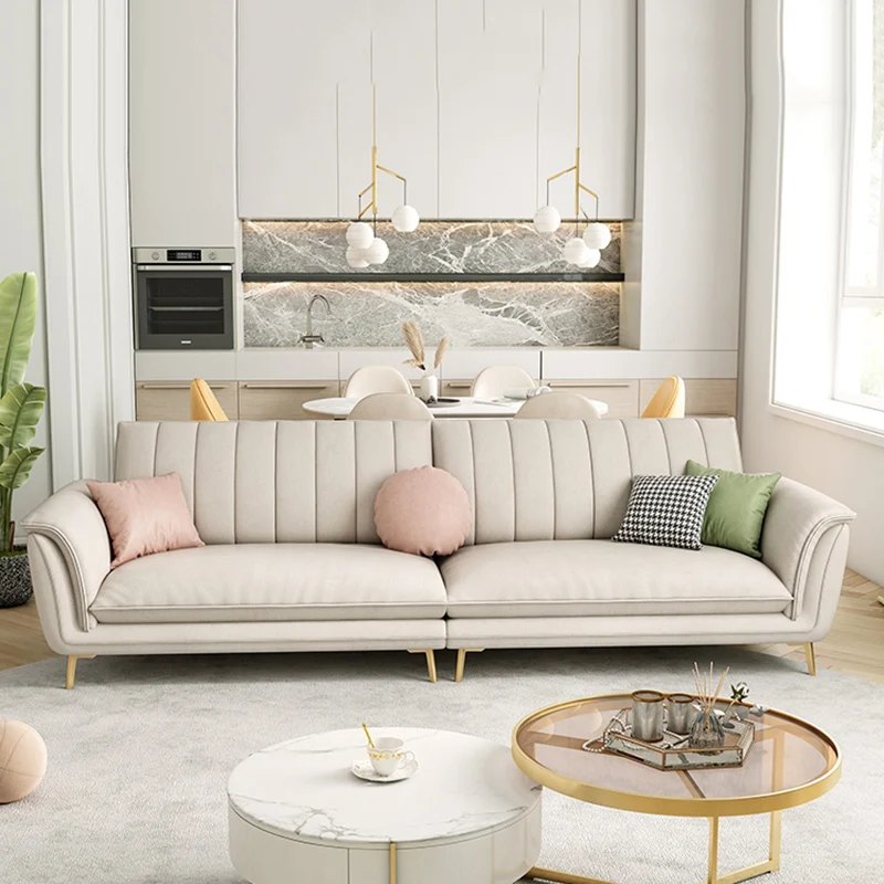 

Relax Living Room Sofa Xxl Upholstery Fabric Nordic 3 Seater Chaiselongue Sofa Luxury Tatami White European Divano Home Furnitur