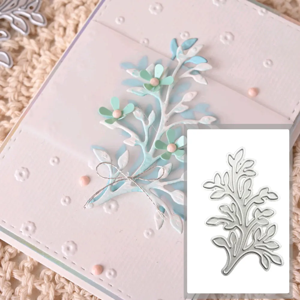 

1Pc Branch Metal Cutting Dies Cut Leaves Vine Scrapbooking Paper Craft Album Card Punch Knife Dies Cut Embossing Stamps and Dies