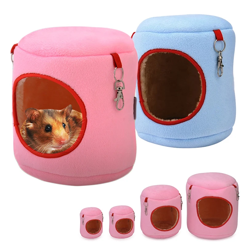 

Кровать хомяка House клетка-гнездо морская свинка маленькие домашние животные цилиндрическое подвесное хлопковое гнездо зимняя теплая для б...