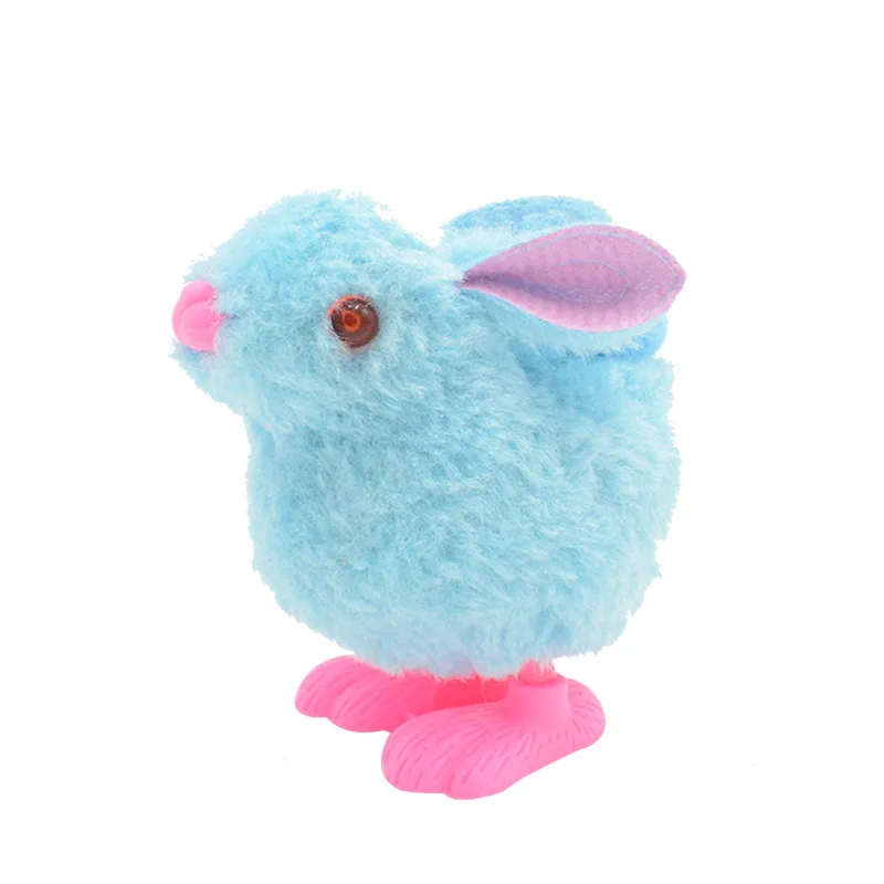 Clockwork Rabbit Animal Plush Stuffed Rabbit Toy Cartoon Animal Jumping Rabbit Children Baby Puzzle Clockwork Toys Kids Gift