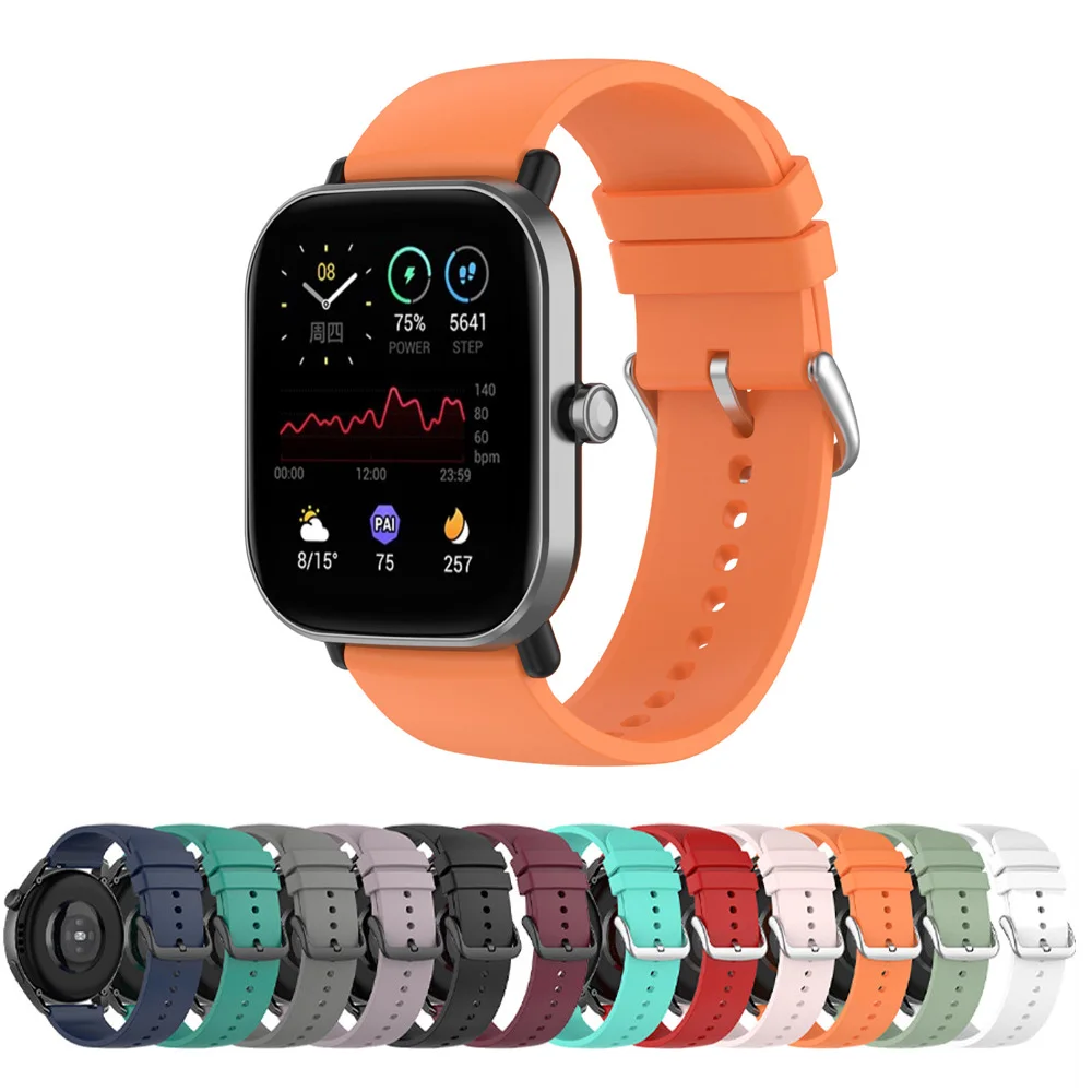 

For Huami Amazfit GTS 2 Mini 2E 2 Smart Watch Band 20mm Silicone Strap Bracelet For Amazfit Bip S Lite/Bip U Replace Accessories