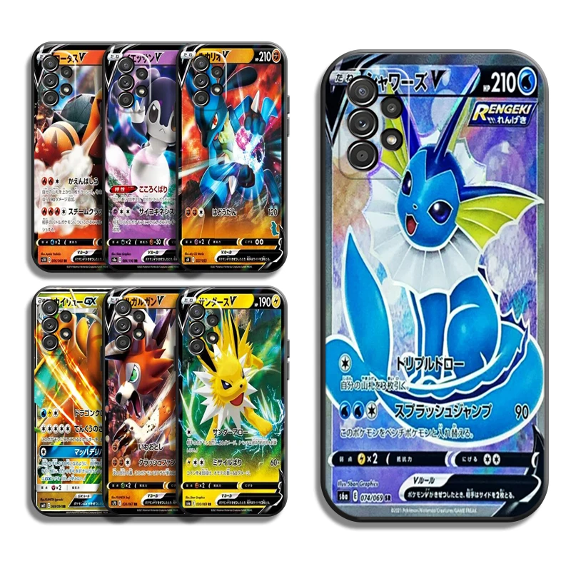 

Pokémon Flash Card Phone Cases For Samsung Galaxy S20 FE S20 Lite S8 Plus S9 Plus S10 S10E S10 Lite M11 M12 Back Cover Carcasa